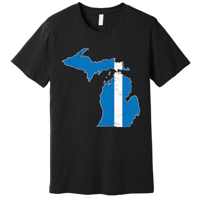 Michigan Stripe Across The State Premium T-Shirt