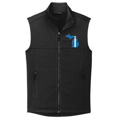 Michigan Stripe Across The State Collective Smooth Fleece Vest