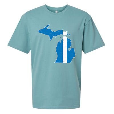 Michigan Stripe Across The State Sueded Cloud Jersey T-Shirt