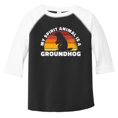 My Spirit Animal Is A Groundhog February Weather Winter Toddler Fine Jersey T-Shirt