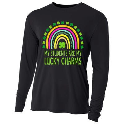 My Students Are My Lucky Charms Teacher St Patricks Day Cooling Performance Long Sleeve Crew