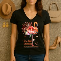 Multiple Sclerosis Awareness, I’m Still Standing MS Warrior Women's V-Neck T-Shirt
