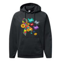 My Students Are Down Right Awesome Down Syndrome Teacher Performance Fleece Hoodie