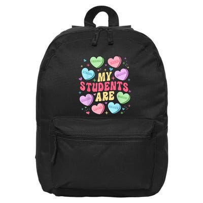My Students Are Teacher Valentines Day Candy Positive Hearts 16 in Basic Backpack