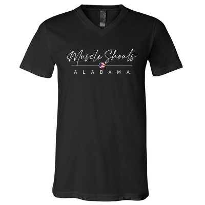 Muscle Shoals Alabama V-Neck T-Shirt