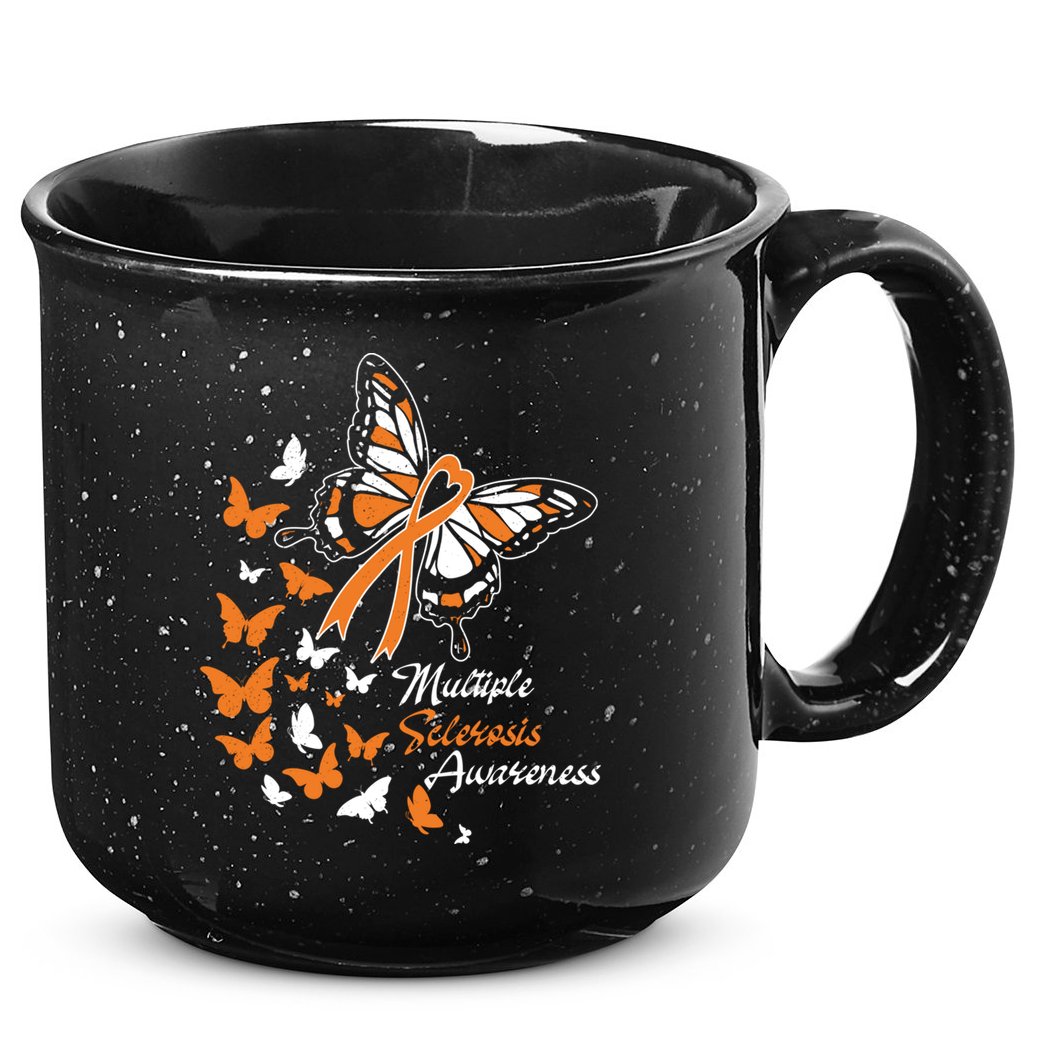 Multiple Sclerosis Awareness Butterflies Gift Cute Gift Funny Gift 15oz Campfire Ceramic Mug