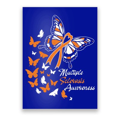 Multiple Sclerosis Awareness Butterflies Gift Cute Gift Funny Gift Poster
