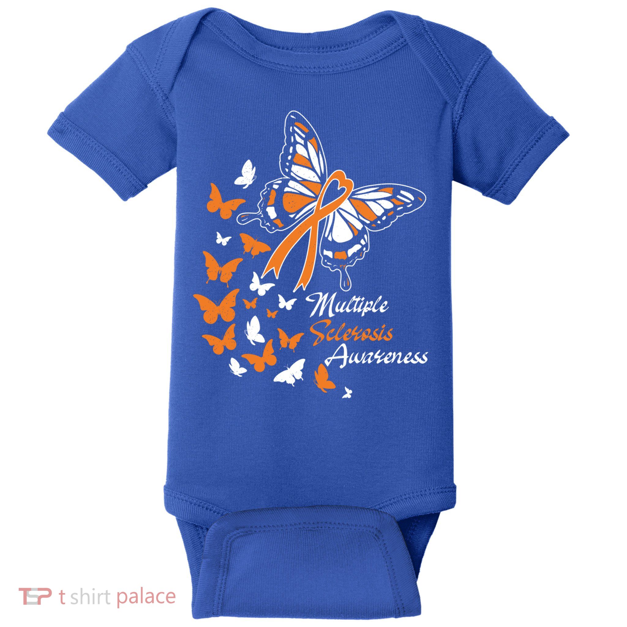Multiple Sclerosis Awareness Butterflies Gift Cute Gift Funny Gift Baby Bodysuit