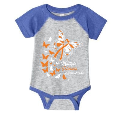 Multiple Sclerosis Awareness Butterflies Gift Cute Gift Funny Gift Infant Baby Jersey Bodysuit