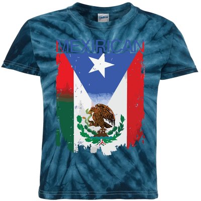 Mexico Sacred Aztec Calendar Mexican Eagle Archeological Kids Tie-Dye T-Shirt