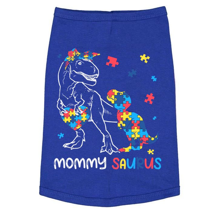 Mommy Saurus Autism Awareness Autistic Dinosaur Family Great Gift Doggie Tank