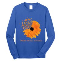 Multiple Sclerosis Awareness Ribbon Flower Ms Hope Fighter Cool Gift Long Sleeve Shirt