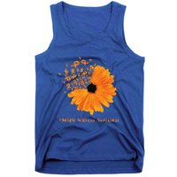 Multiple Sclerosis Awareness Ribbon Flower Ms Hope Fighter Cool Gift Tank Top