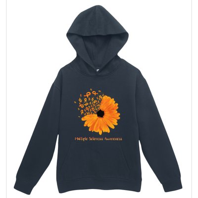 Multiple Sclerosis Awareness Ribbon Flower Ms Hope Fighter Cool Gift Urban Pullover Hoodie