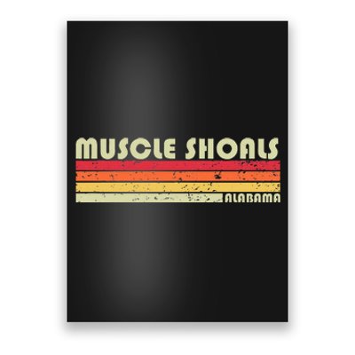 Muscle Shoals Al Alabama Funny City Home Roots Gift Retro Poster