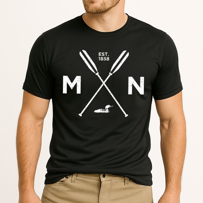 Minnesota State Awesome Mn Nice Adventure 1858 Loon Cooling Performance Crew T-Shirt