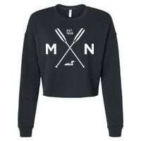 Minnesota State Awesome Mn Nice Adventure 1858 Loon Cropped Pullover Crew