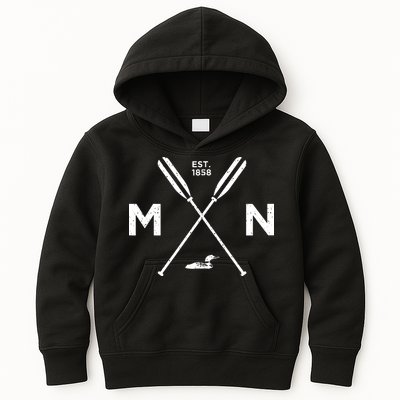 Minnesota State Awesome Mn Nice Adventure 1858 Loon Kids Hoodie