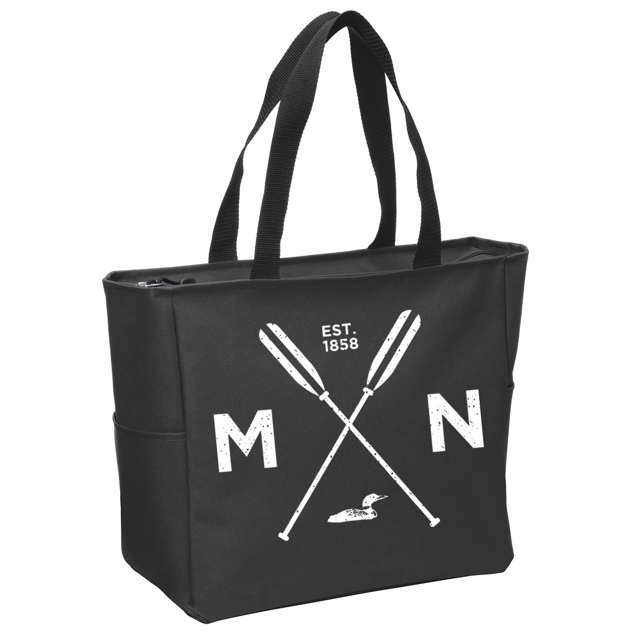Minnesota State Awesome Mn Nice Adventure 1858 Loon Zip Tote Bag