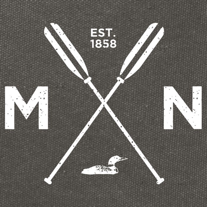 Minnesota State Awesome Mn Nice Adventure 1858 Loon Cotton Canvas Backpack