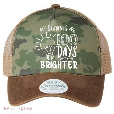 My Students Are 100 Days Brighter 100 Days Of School Teacher Cute Gift Legacy Tie Dye Trucker Hat