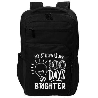 My Students Are 100 Days Brighter 100 Days Of School Teacher Cute Gift Impact Tech Backpack