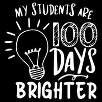 My Students Are 100 Days Brighter 100 Days Of School Teacher Cute Gift 7-Panel Snapback Hat