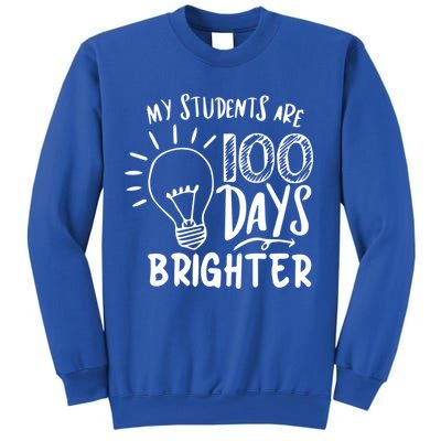 My Students Are 100 Days Brighter 100 Days Of School Teacher Cute Gift Sweatshirt