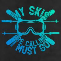 My Skis Are Calling I Must Go Funny Skiing Winter Sports Ski Cute Gift Adult Drive Performance Visor