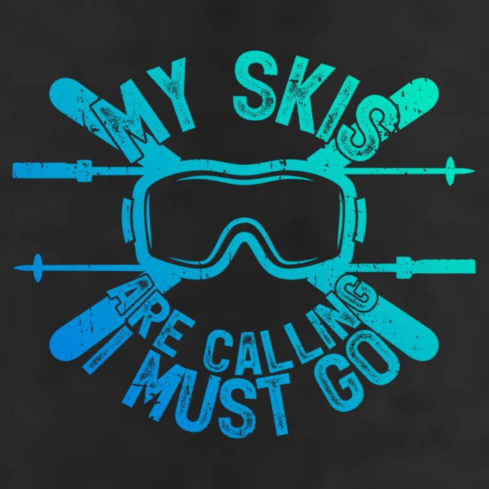 My Skis Are Calling I Must Go Funny Skiing Winter Sports Ski Cute Gift Adult Drive Performance Visor