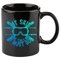 My Skis Are Calling I Must Go Funny Skiing Winter Sports Ski Cute Gift 11oz C Handle Ceramic Mug