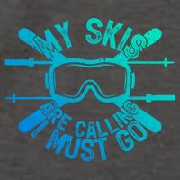 My Skis Are Calling I Must Go Funny Skiing Winter Sports Ski Cute Gift Vector Backpack