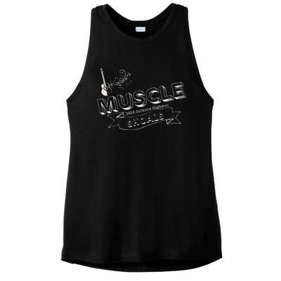 Muscle Shoals Alabama 3614 Jackson Highway Music Souvenir Ladies PosiCharge Tri-Blend Wicking Tank