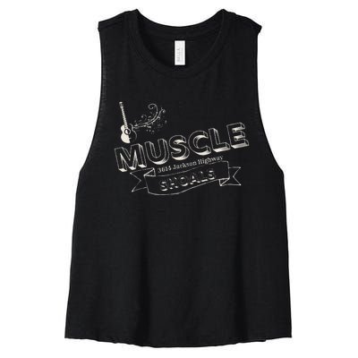 Muscle Shoals Alabama 3614 Jackson Highway Music Souvenir Women's Racerback Cropped Tank