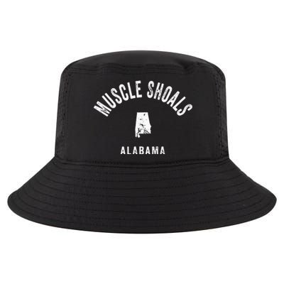 Muscle Shoals Alabama Al Vintage 70s Athletic Sports Design Cool Comfort Performance Bucket Hat