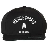 Muscle Shoals Alabama Al Vintage 70s Athletic Sports Design Wool Snapback Cap