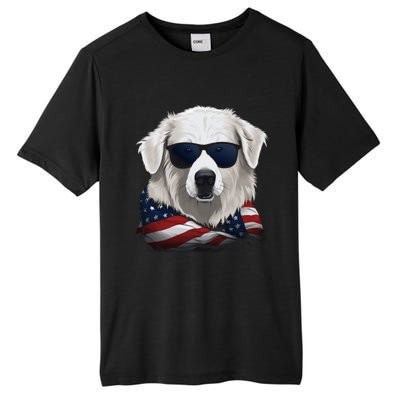 Maremma Sheepdog American Flag US Tee 4th July Gifts Graphic Tall Fusion ChromaSoft Performance T-Shirt