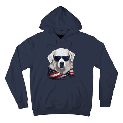 Maremma Sheepdog American Flag US Tee 4th July Gifts Graphic Hoodie