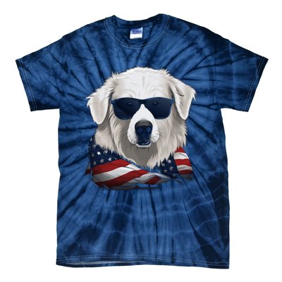 Maremma Sheepdog American Flag US Tee 4th July Gifts Graphic Tie-Dye T-Shirt