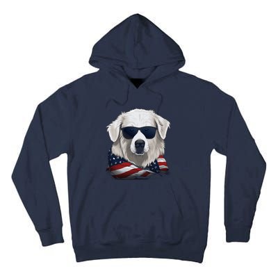 Maremma Sheepdog American Flag US Tee 4th July Gifts Graphic Tall Hoodie