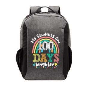 My Students Are 100 Days Brighter Rainbow 100th Day School Funny Gift Vector Backpack