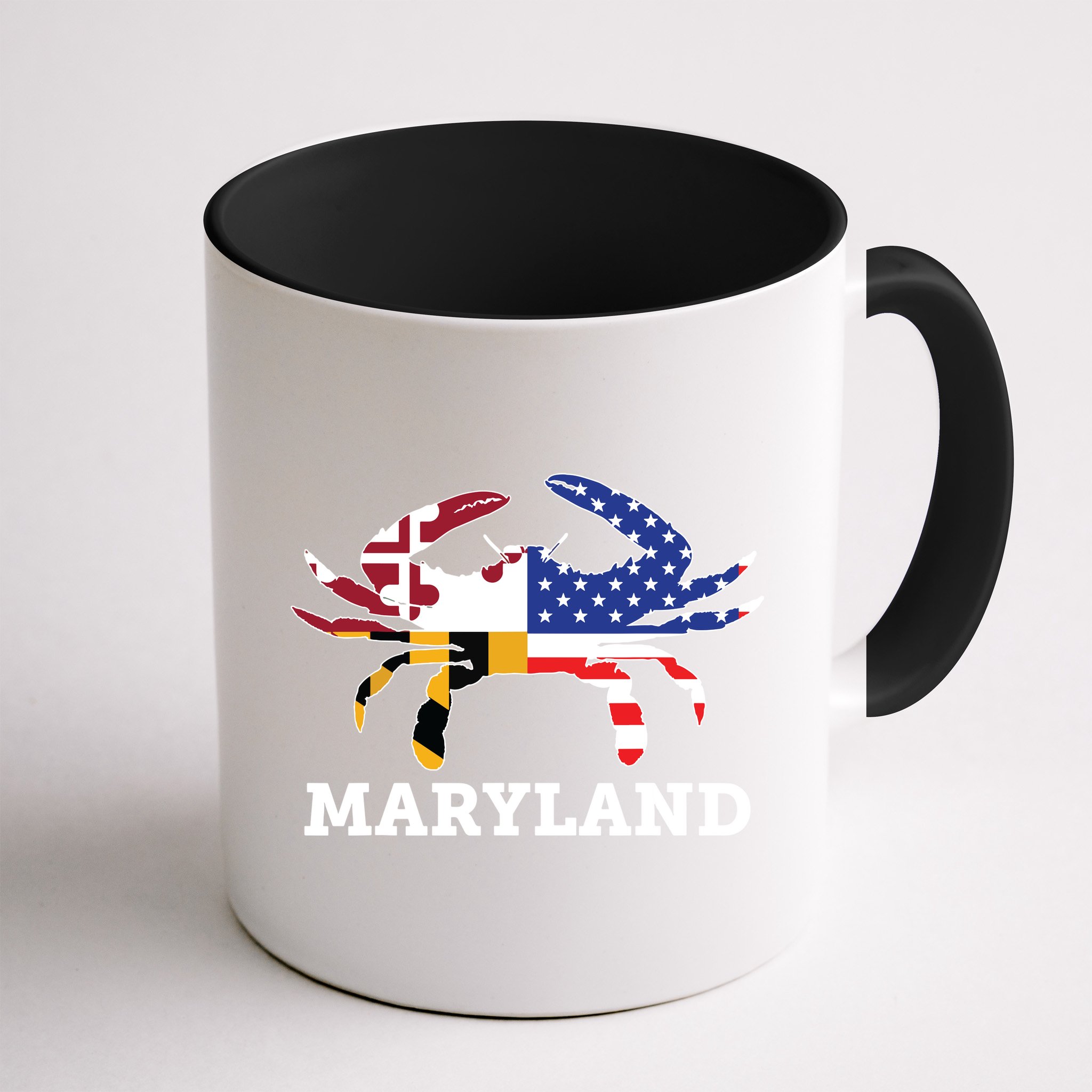 Maryland State American Usa Flag Blue Crab Mug