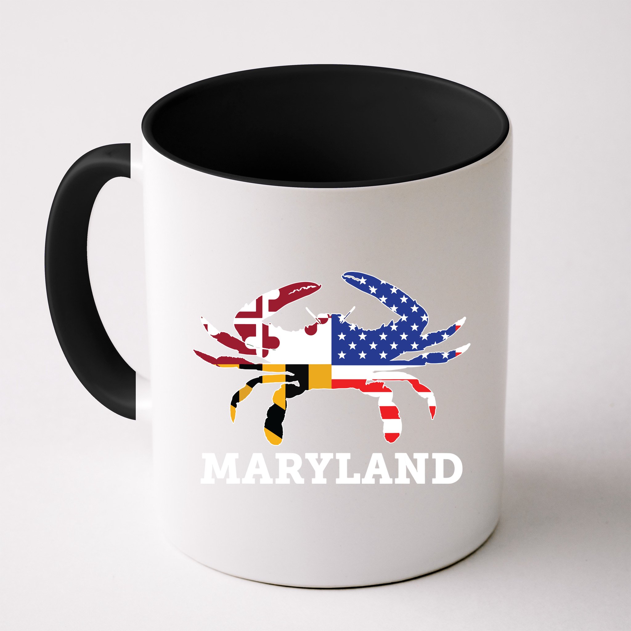 Maryland State American Usa Flag Blue Crab Mug