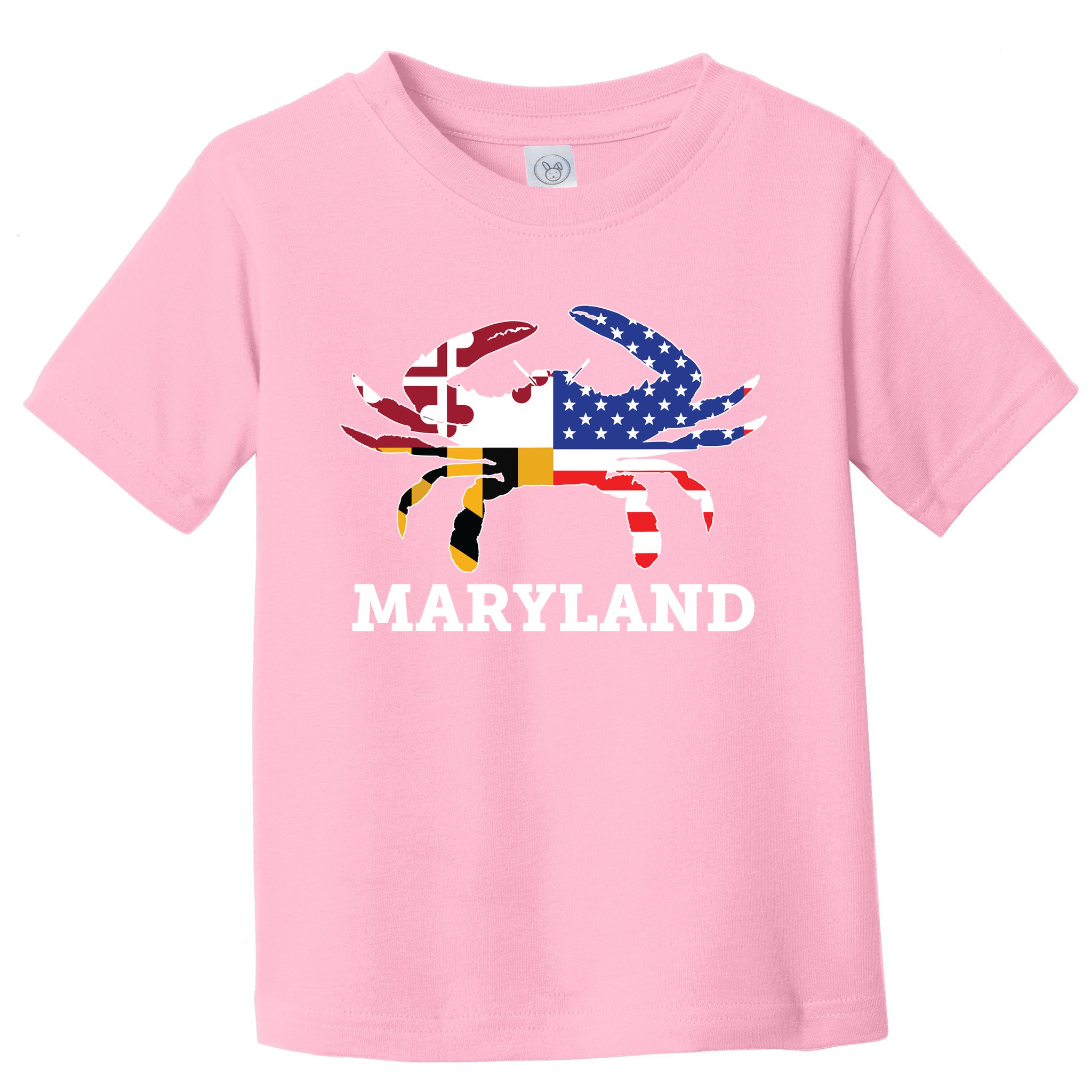 Maryland State American Usa Flag Blue Crab Toddler T-Shirt