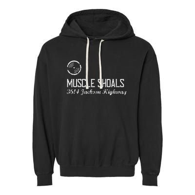 Muscle Shoals Alabama 3614 Jackson Highway Music Souvenir Garment-Dyed Fleece Hoodie