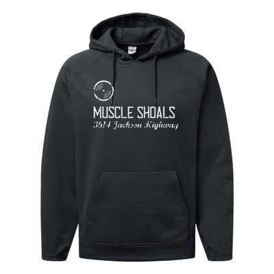 Muscle Shoals Alabama 3614 Jackson Highway Music Souvenir Performance Fleece Hoodie