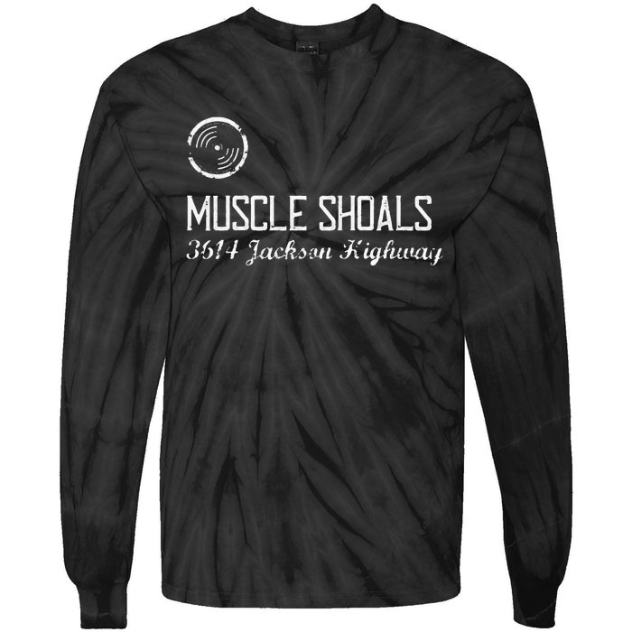 Muscle Shoals Alabama 3614 Jackson Highway Music Souvenir Tie-Dye Long Sleeve Shirt