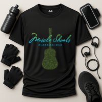 Muscle Shoals Alabama Guitar Design Cooling Performance Crew T-Shirt