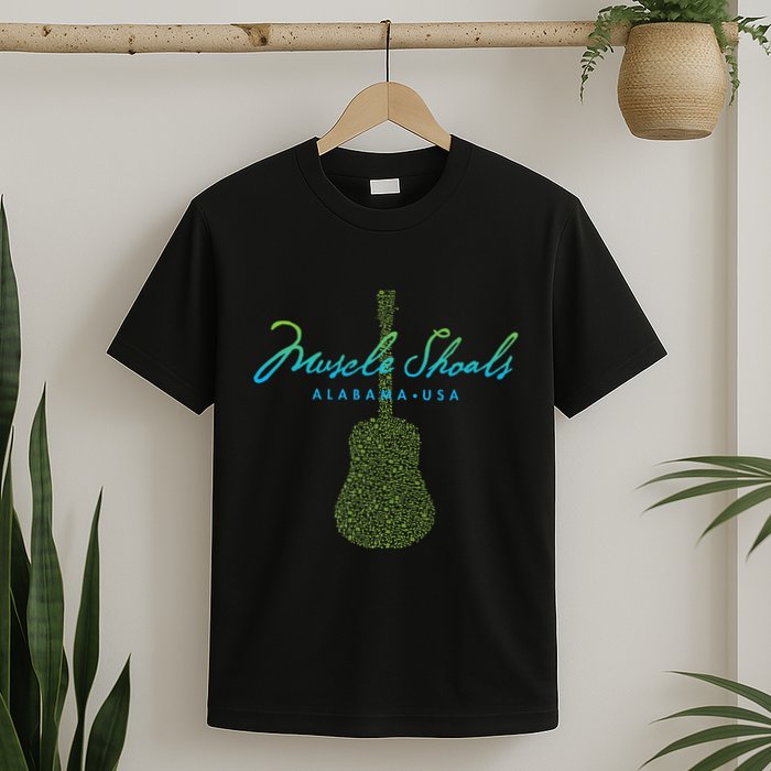 Muscle Shoals Alabama Guitar Design T-Shirt