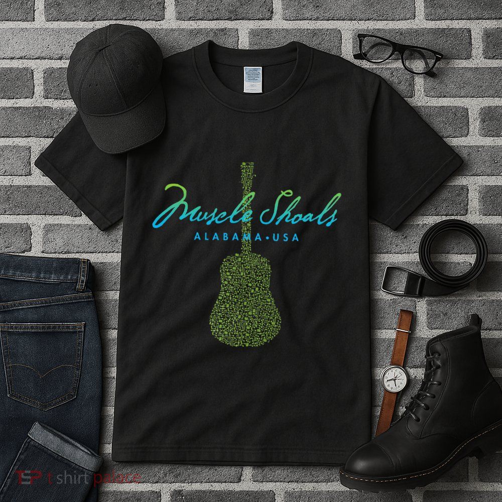 Muscle Shoals Alabama Guitar Design Tall T-Shirt